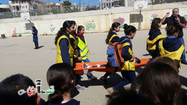 كفرقاسم : نظام وانتظام ومسؤولية في التمرين المدني في مدرسة جنة ابن رشد الابتدائية 